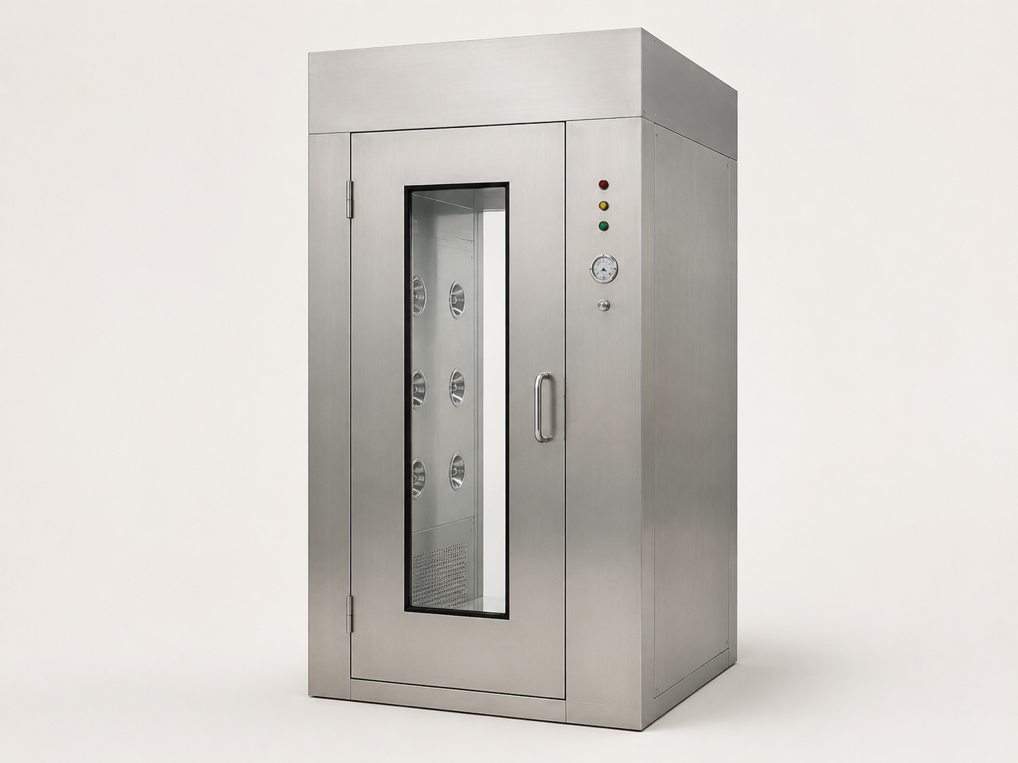 Stainless-steel personnel air shower