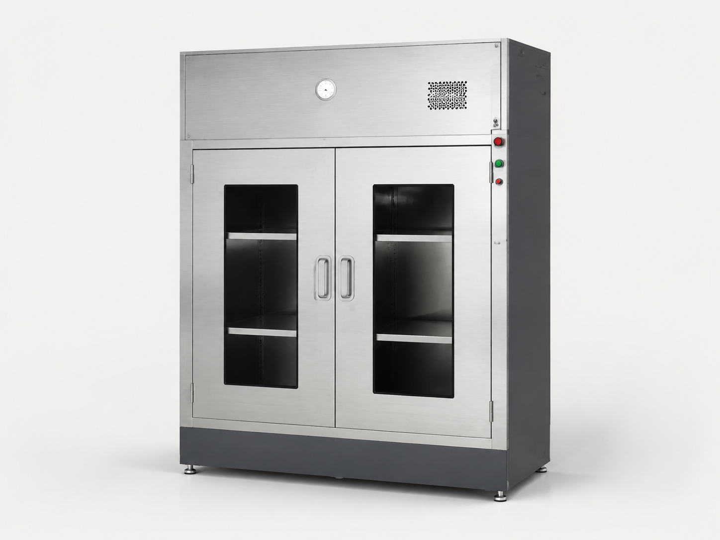 Filtered stainless-steel garment storage cabinet